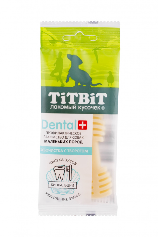 TITBIT Зубочистка для мелких пород с творогом Dental+
